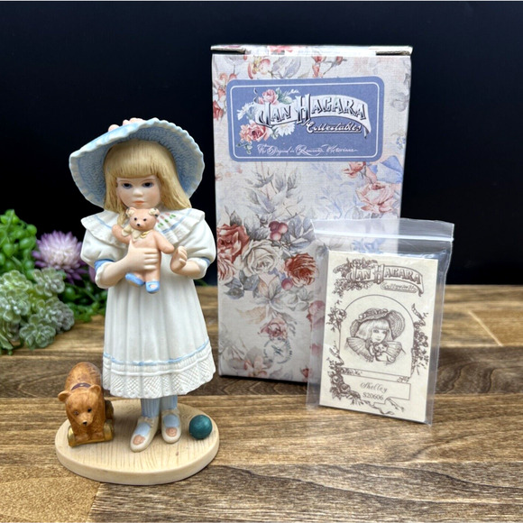 1990 Jan Hagara Limited Edition Shelley & Bear 6" Figurine S20606 #1241 - Picture 1 of 8